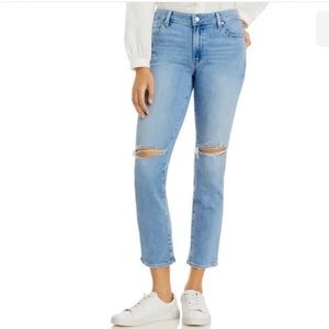 Paige Amber mid rise destroyed straight leg jeans
